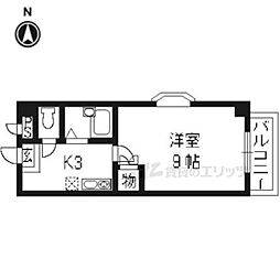 メゾンセザンヌ 1Kの間取図画像