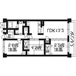 グランK's-ジオ 3LDKの間取図画像
