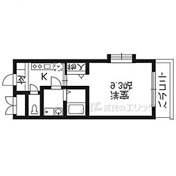 メゾン・グローリー 1Kの間取図画像
