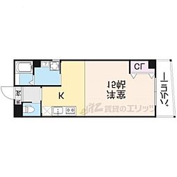 グランシャトレー ワンルームの間取図画像