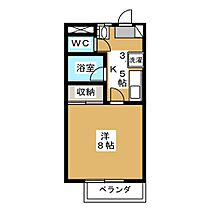 コーポアプリコット 203 ｜ 長野県長野市松岡１丁目（賃貸アパート1K・2階・26.49㎡） その2