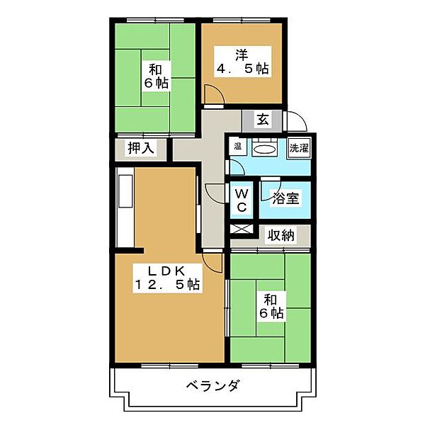 ステイツハウス栗田 303｜長野県長野市大字栗田(賃貸マンション3LDK・3階・66.00㎡)の写真 その2