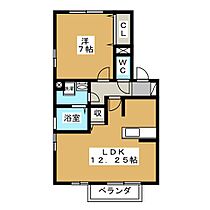 メゾン・パストラール　Ａ 102 ｜ 長野県長野市川中島町原（賃貸アパート1LDK・1階・45.42㎡） その2