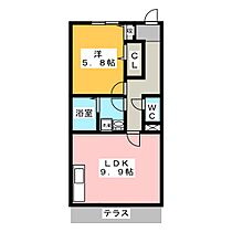 アミティエ三輪 205 ｜ 長野県長野市三輪５丁目（賃貸アパート1LDK・2階・40.35㎡） その2