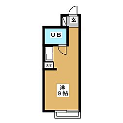 メゾンドゥマキ ワンルームの間取図画像