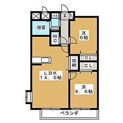 間取図画像 2LDK