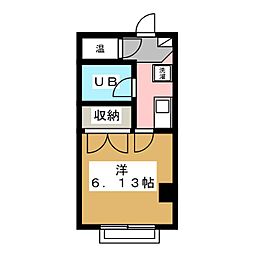 コーポAQA 1Kの間取図画像