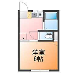 コーポ岡田D棟 1Kの間取図画像