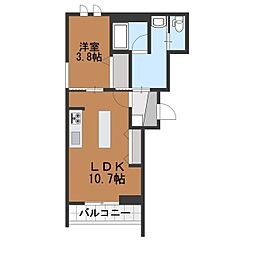 シャーメゾン こまち 1LDKの間取図画像