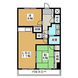 メゾンドール吉栄 2LDKの間取図画像