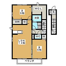 カナル・イースト 2LDKの間取図画像