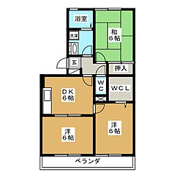 フェニックスST 3DKの間取図画像
