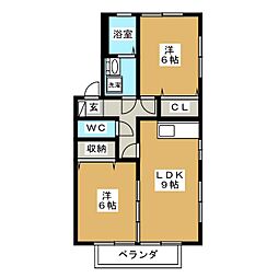 プラン・デスポワール 2LDKの間取図画像