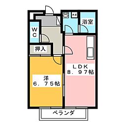 サープラスコヤマ 1LDKの間取図画像