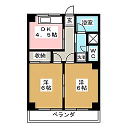 シャルマン・サンク 2Kの間取図画像