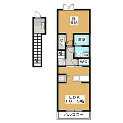 セレーノピアッツァ2 1LDKの間取図画像