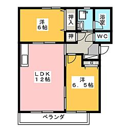 グランデ神田A棟 2LDKの間取図画像