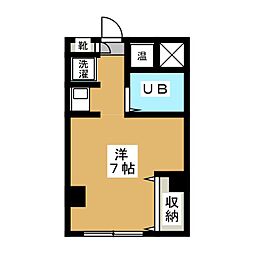 コーポコナ ワンルームの間取図画像
