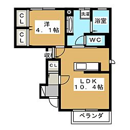 ルミエール 1LDKの間取図画像