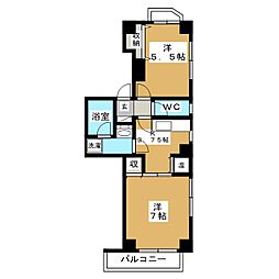 メゾン光和 2Kの間取図画像