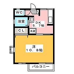フレグランスキタコー 1DKの間取図画像