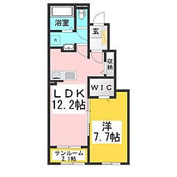 グラン・クオーツ 1LDKの間取図画像