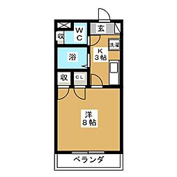 ラフォーレ本郷館 1Kの間取図画像