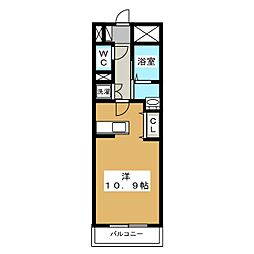メゾン・ド・ポプラ 1Kの間取図画像