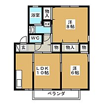 ベルジュ並柳　D棟 208 ｜ 長野県松本市並柳３丁目（賃貸アパート2LDK・2階・55.44㎡） その2