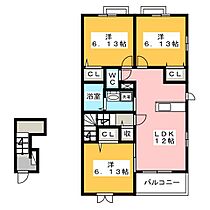 プラシードＭ2 203 ｜ 長野県松本市大字松原（賃貸アパート3LDK・2階・68.06㎡） その2