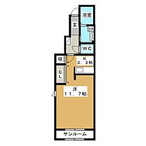 プリム・ローズ 105 ｜ 長野県松本市村井町南４丁目（賃貸アパート1K・1階・40.78㎡） その2