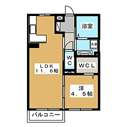 コモ・ラスパシオ 1LDKの間取図画像