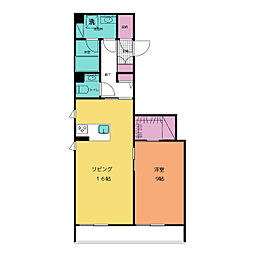 フルラージュ翆 1LDKの間取図画像