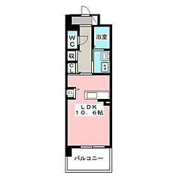 深志M・Oマンション ワンルームの間取図画像