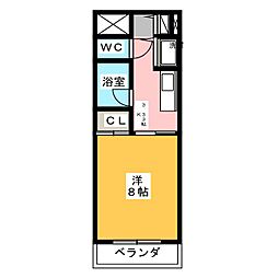 メゾン渚 1Kの間取図画像