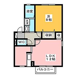 セジュール・F 1LDKの間取図画像