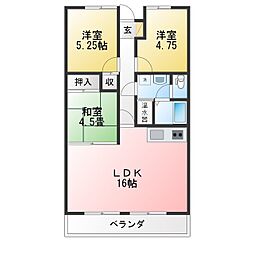 MAC渚コート 3LDKの間取図画像