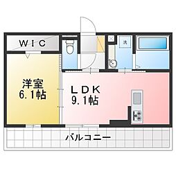 NEXUS D-ROOM笹部II 1LDKの間取図画像