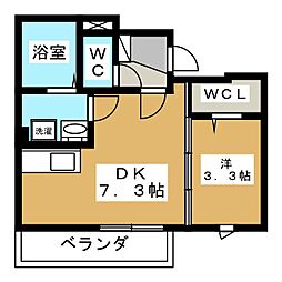Lasita埋橋 1DKの間取図画像