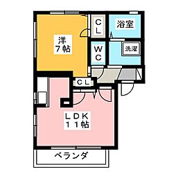 クレスコ 1LDKの間取図画像