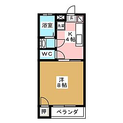 フローレンス県 1Kの間取図画像