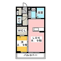 ステラ・庄内 1LDKの間取図画像