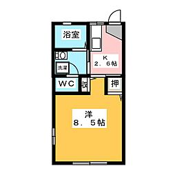 サンマルコ吉澤D 1Kの間取図画像