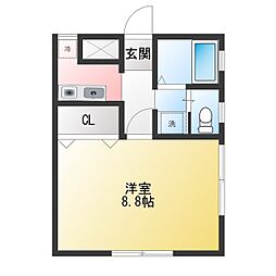 SKコーポ 1Kの間取図画像