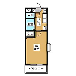 コニファーマンション 1Kの間取図画像
