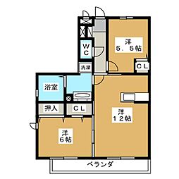 ノルテバジェ 2LDKの間取図画像