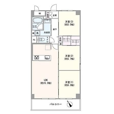 【間取図】空室につきいつでもご内覧出来ます!お気軽にお問い合わせください。