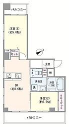 光建ハイムブリリアンス池袋 2DKの間取図画像