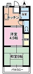 スカイシティー2 2Kの間取図画像