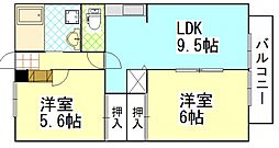 間取図画像 2LDK